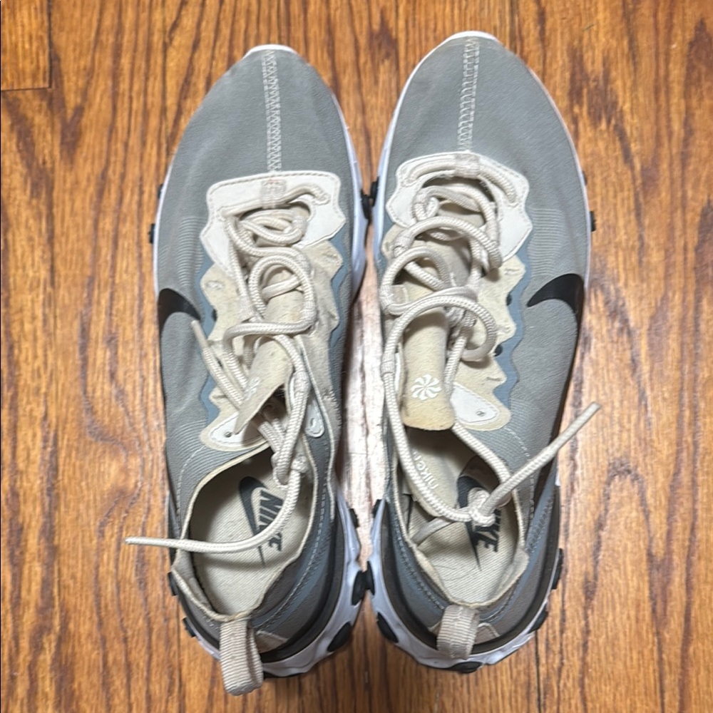 Gray and Cream Sneakers